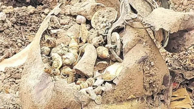 లంకె బిందెలో ఆభరణాలు