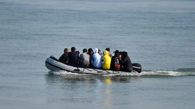 یک قایق پناهجویان در جنوب بریتانیا