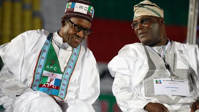 Buhari da Atiku a wajen taron APC