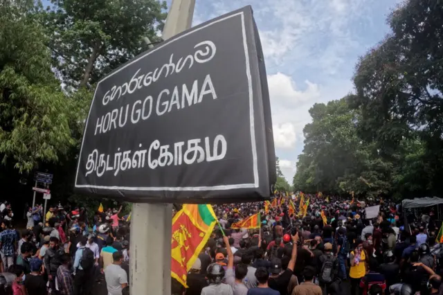 Sri Lankan university students clash with police as water cannons and tear gas are used to disperse them near the parliament, Colombo, Sri Lanka, on May 6, 2022. Hit hard by the coronavirus pandemic and rising oil prices, the government of President Gotabaya Rajapaksa has been left with as little as $50m in useable foreign reserves, the countrys finance minister said this week.
