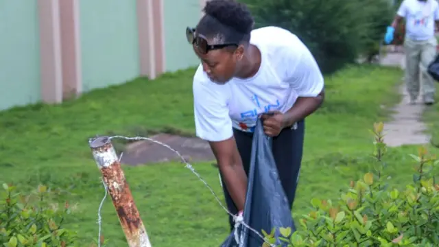 Se débarrasser des déchets en faisant du footing