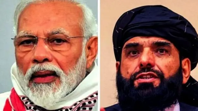 पीएम मोदी और तालिबान के प्रवक्त सुहैल शाहीन