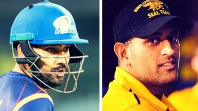 रोहित शर्मा और महेंद्र सिंह धोनी