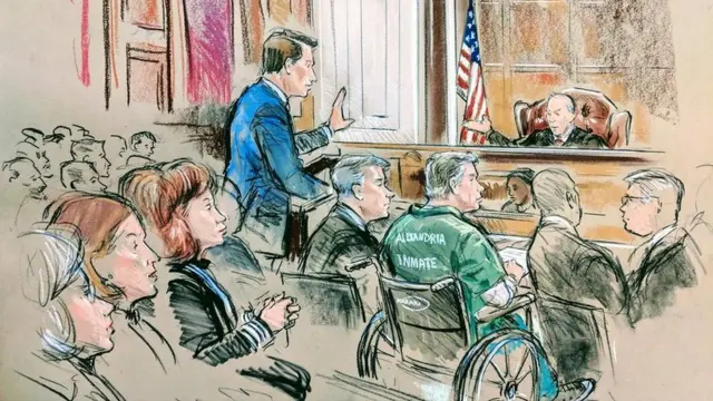 рисунок из зала суда над Манафортом