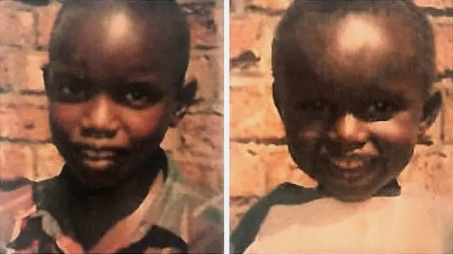 Mugabo (ibumoso) na Tuyishimire, bafotowe na Croix Rouge bakiri muri Congo