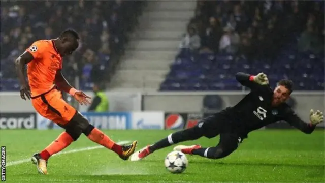 Sadio Mané a marqué six buts en Ligue des champions, cette saison.