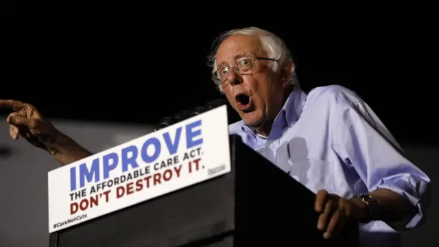 Bernie Sanders, Former US presidential candidate with di democrats.