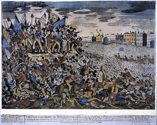 Ilustración de la época de la Masacre de Peterloo