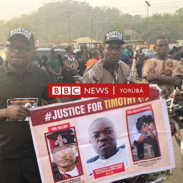 Awọn ọdọ to n se idaro Timothy Adegoke