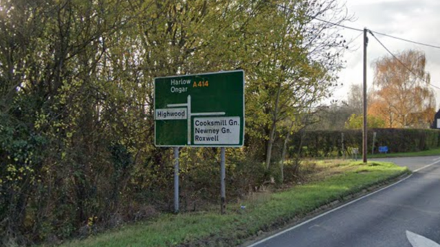 Cooksmill Green Two killed and one injured in A414 crash