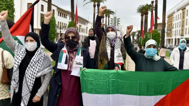 Protesta en Rabat ocurrida el 29 de noviembre.