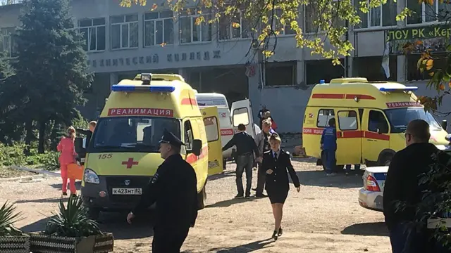 Scene of Crimea school shooting, 17 October 2018