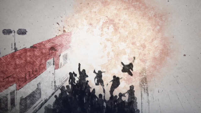 Ilustración del documental que muestra el momento de la explosión en Atocha