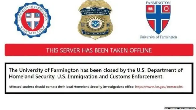 ਫਿਲਹਾਲ ਅਮਰੀਕਾ ਦੇ ਅੰਦਰੂਣੀ ਸੁਰੱਖਿਆ ਵਿਭਾਗ ਵੱਲੋਂ ਯੂਨੀਵਰਸਿਟੀ ਨੂੰ ਬੰਦ ਕਰ ਦਿੱਤਾ ਗਿਆ ਹੈ