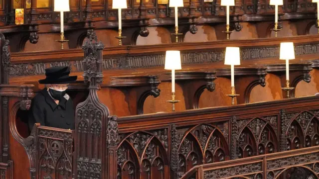 Queen at Prince Philip's funeral