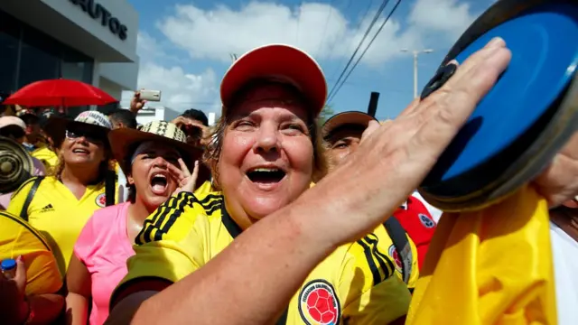 Manifestantes a favor del "no".