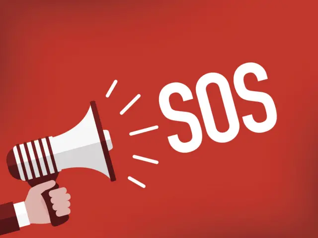 Illustration d'un message avec l'acronyme SOS