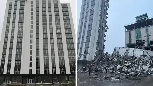 తుర్కియేలో కూలిన భవనాలు