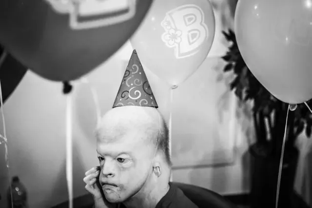 Lyosha celebrating birthday