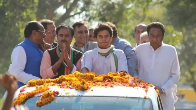 कमलनाथ के साथ ज्योतिरादित्य