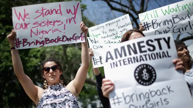 Di Bring Back Our Girls mata big sotay even overseas dem vex say where di girls dey