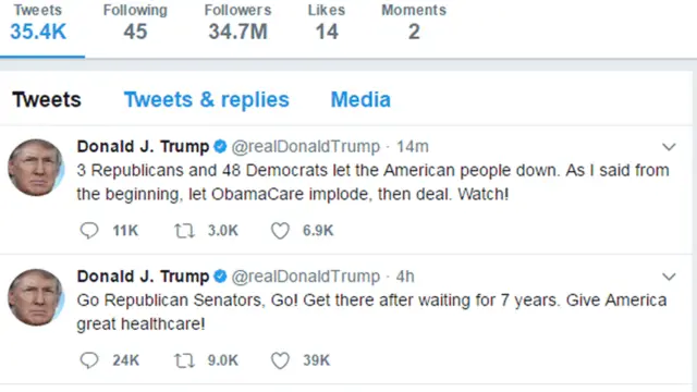 توئیتر ترامپ