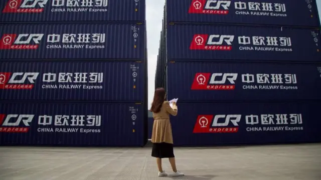 Contenedores en Yiwu, China