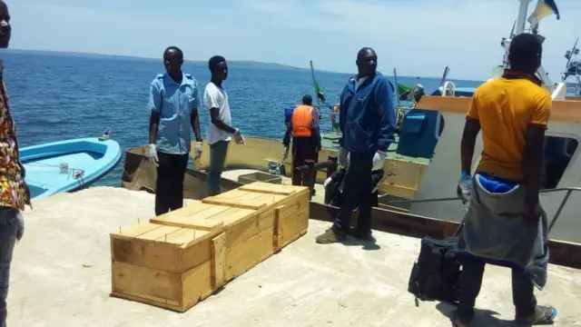 Pichani ni majeneza ya miili ya watu waliotambiliwa na ndugu zao