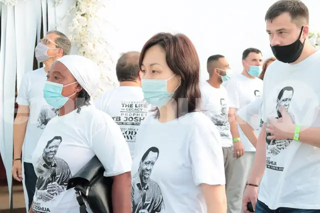 "Prophet TB Joshua burial": Temitope Balogun Joshua wife Evelyn Joshua lead 'funeral candlelight procession' by [Synagogue Church, Emmanuel TV]