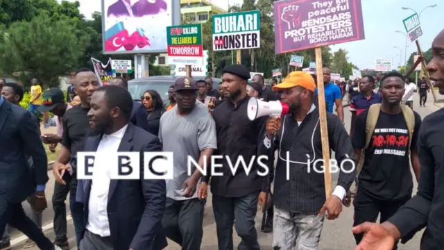 Ndị na-eme ncheta ngaghariwe End SARS n'Abuja