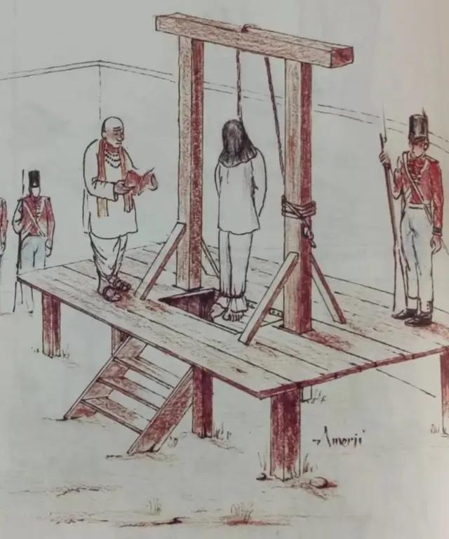 منگل پانڈے کی پھانسی کا ایک خیالی منظر