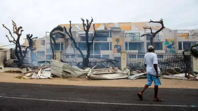 Buildings damaged on St Martin