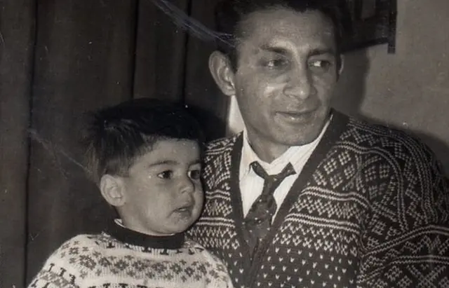 A young Jimmy Carter pictured with his father, Maurice