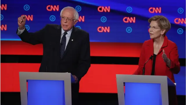 Сенаторы Берни Сандерс и Элизабет Уоррен