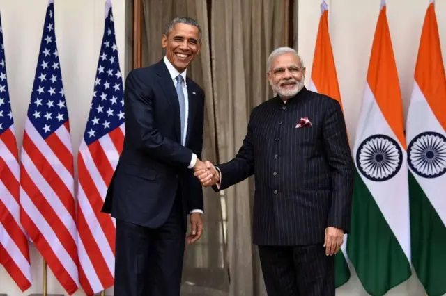 બરાક ઓબામા સાથે નરેન્દ્ર મોદી