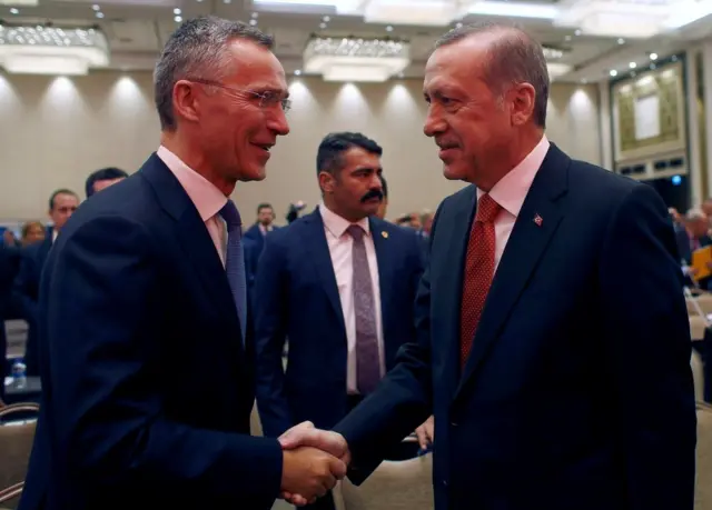 Erdoğan, ŞİÖ açıklaması sonrası İstanbul'da NATO Genel Sekreteri Stoltenberg ile görüştü.