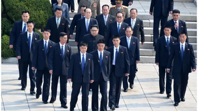কিম জং আনকে ঘিরে তার দেহরক্ষীরা