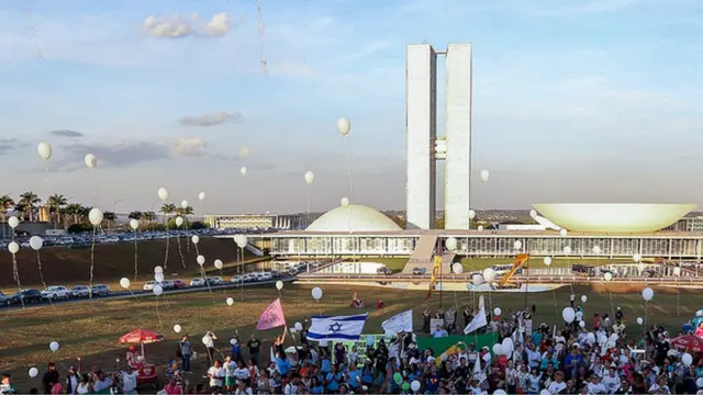 Manifestação contra aborto no Congresso