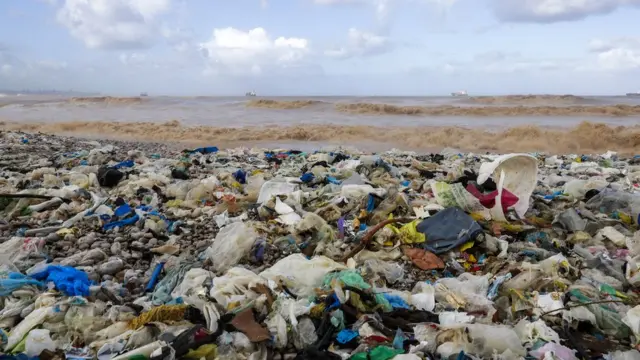 Imagem mostra lixoapp betesporteplástico acumuladoapp betesportepraia