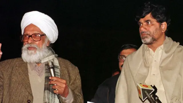 हरकिशन सिंह सुरजीत के साथ चंद्रबाबू नायडू