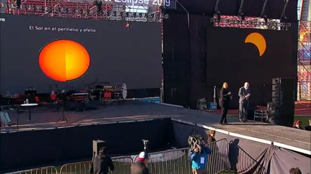José Maza hablando en el estadio La Portada de La Serena