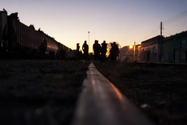 Migrantes en la Estación de Arriaga, Chiapas