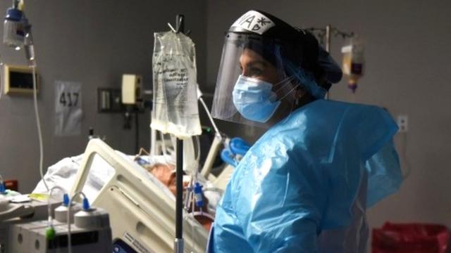 Nurse and patient in Houston ,Texas