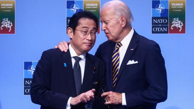 日本首相岸田文雄和美國總統拜登