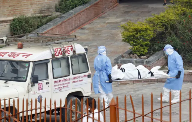 कोभिडबाट मृत्यु भएका व्यक्तिको शव