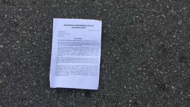 Labour union letter for ground