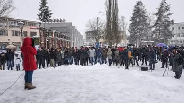 Protest u Požegi, zima 2018.