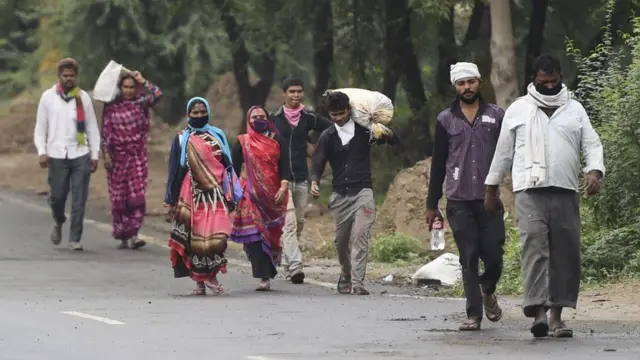 કોરના વાઇરસને પગલે શ્રમિકો વતન તરફ