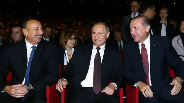 İlham Əliyev, Vladimir Putin, Recep Tayyip Erdoğan