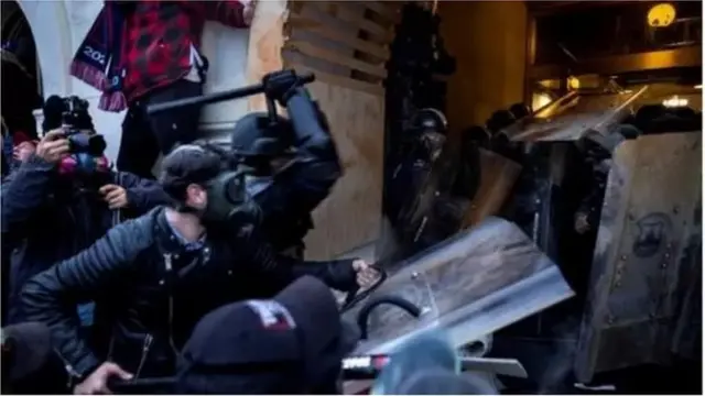 হামলার একটি দৃশ্য।